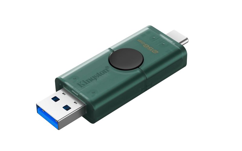 DataTraveler Duo G2/256GB/USB 3.2/USB-A + USB-C/Zelená
