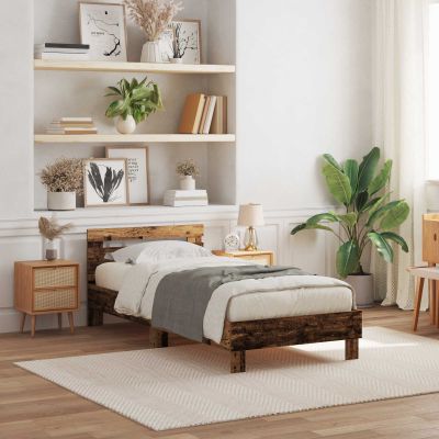 vidaXL Rám postele Staré drevo 75 x 190 cm Kompozitné drevo