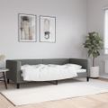 vidaXL Posteľný rám tmavosivý 90x200 cm látka