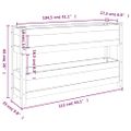 vidaXL Kvetináč medovohnedý 112x25x66 cm borovicový masív