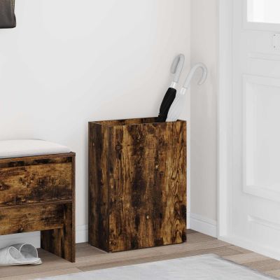 vidaXL Stojan na slnečník s úložiskom Dymová dub 40 x 20 x 55,5 cm