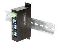Rozbočovač - 3 x USB 3.2 Gen 2 + 1 x USB 3.2 Gen 1 - desktop, možno montovať na konzolu DIN, na pripevnenie na stenu - kompatibilný s TAA