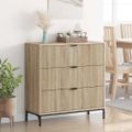 vidaXL Servírovacia skriňa Sonoma dub 79,5 x 33 x 82 cm
