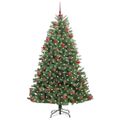 vidaXL Umelý Sklápací Vianočný Stromček Zelená 180 cm PVC a kov