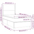vidaXL Boxspring posteľ s matracom čierna 80x200 cm umelá koža