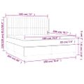 vidaXL Posteľný rám boxsping s matracom tmavozelený 180x200 cm zamat
