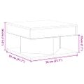 vidaXL Konferenčný stolík Čierny dub 57 x 57 x 30 cm Kompozitné drevo
