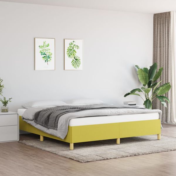 vidaXL Posteľný rám s boxspringom zelená 180x200 cm látka