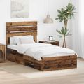 vidaXL Rám postele Staré drevo 90 x 190 cm Kompozitné drevo