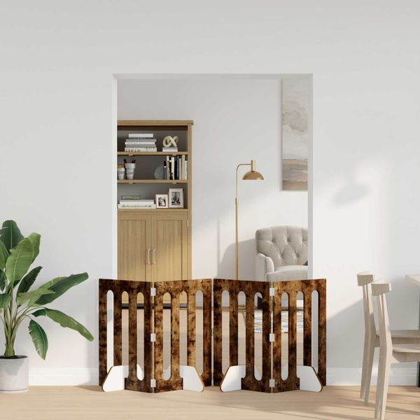 vidaXL Sklápacia bezpečnostná zábrana pre domáce zvieratá 4 pcs