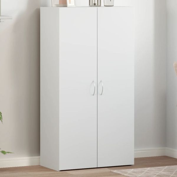 vidaXL Kartotéka biela 60x32x115 cm kompozitné drevo