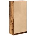 vidaXL Vysoká skrinka s dvierkami staré drevo 68x37x142 cm komp. drevo