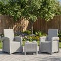 vidaXL Záhradné kreslo s funkciou sklápania - vzhľad ratan 2 ks Biela