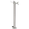 vidaXL Záhradný stĺpik na vodu, nehrdzavejúca oceľ, okrúhly 95 cm