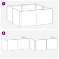 vidaXL Oporný múr 4 ks 100 x 100 x 40 cm Nehrdzavejúca oceľ Strieborná