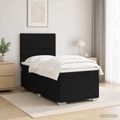 vidaXL Posteľ boxspring s matracom Čierna 80 x 200 cm Látka