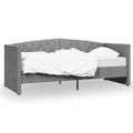 vidaXL Pohovka s USB bledosivá zamatová 90x200 cm