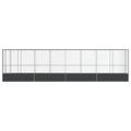 vidaXL Voliéra s nadstavcom strieborná 834,5x107x212 cm oceľ