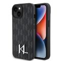 Puzdro Karl Lagerfeld pre iPhone 15 6,1" KLHCP15SPKLPKLK čierna HC Hot Stamp Monogram KL kovové logo