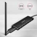 AXAGON HUE-F7C, 7x USB 3.2 Gen 1 ALU FLAT CHARGING hub, micro USB nap. konektor, kabel USB-C 30cm USB Hub, externí, 7x USB 3.0, 0,3m, hliníkové telo, cerný