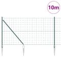 vidaXL Európsky plot s hrotmi 10 x 1 m PVC potiahnutá oceľ Zelená