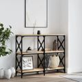 vidaXL Konzolový stolík dub sonoma 100x28x80,5 cm kompozitné drevo