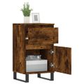 vidaXL Komody 2 ks dymový dub 40x35x70 cm kompozitné drevo