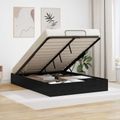 vidaXL Otomanový posteľný rám s úložiskom Čierny Dub 193 x 140 x 25 cm