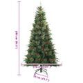 vidaXL Umelý Sklápací Vianočný Stromček Zelená 240 cm PVC, PE a oceľ