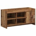vidaXL Skriňa na topánky s úložiskom Staré drevo 100 x 39,5 x 51 cm