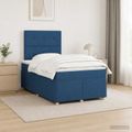 vidaXL Posteľ boxspring s matracom Modrá 120 x 200 cm Látka