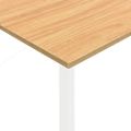vidaXL Počítačový stôl, biely a svetlý dub 105x55x72 cm, MDF a kov