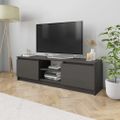vidaXL TV skrinka, lesklá sivá 120x30x35,5 cm, drevotrieska