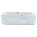 vidaXL Umývadlo na dosku biele obdĺžnikové 46x35,5x13 cm keramické