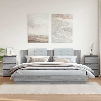 vidaXL Nočné stolíky 2ks sivý dub sonoma 40x35x62,5cm spracované drevo
