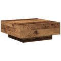 vidaXL Konferenčný stolík Staré drevo 80 x 80 x 31 cm