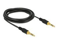 Audio kábel - mini-phone stereo 3,5 mm s kolíkmi (samec) do mini-phone stereo 3,5 mm s kolíkmi (samec) - 3 m - čierna