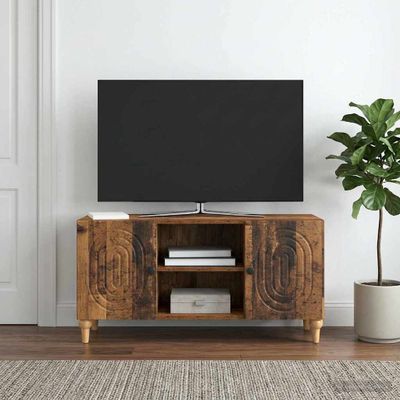 vidaXL TV skrinka Staré drevo 102 x 34,5 x 50 cm Kompozitné drevo
