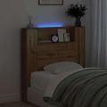 vidaXL Čelo postele s LED osvetlením Dub artisan Kompozitné drevo