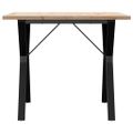 vidaXL Jedálenský stolík v tvare Y 90x90x75,5 cm borovica a oceľ