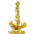 vidaXL Umelý vianočný polovičný stromček s podstavcom zlatý 150 cm