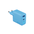 Forever Vibe-TC45AC GaN PD QC nabíjačka 1x USB-C 1x USB 45W modrá obloha