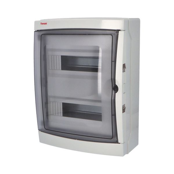 Rozvádzač Acqua 3926-TTB IP65, 26mod., na omietku, priestupné dvere, 410x310x150mm