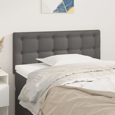 VidaXL Čelo postele sivé 90x5x78/88 cm umelá koža