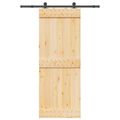 vidaXL Posuvné dvere NARVIK Prírodná a čierna 80 x 210 cm (152,5 cm)