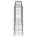 vidaXL Oblúkový gabionový kôš 400x50x140/160 cm pozinkované železo