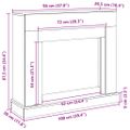 vidaXL Obloženie krbu betónovosivé 100x30x87,5 cm kompozitné drevo