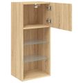 vidaXL TV skrinky s LED svetlami 2 ks dub sonoma 40,5x30x90 cm