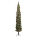 vidaXL Umelý vianočný stromček Zelená 270 cm PVC, oceľ a plast