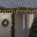 vidaXL Vianočné cencúľové svetlo 100 LED diód teplá biela 10 m akryl PVC